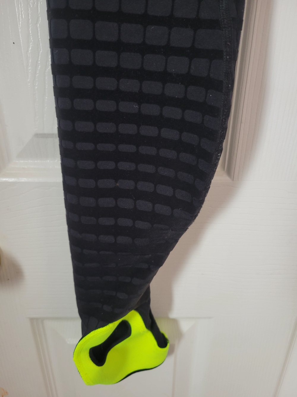 Nike Pro Combat Dri-Fit Hyperwarm Tights Black Neon Green Large - Picture 7 of 8